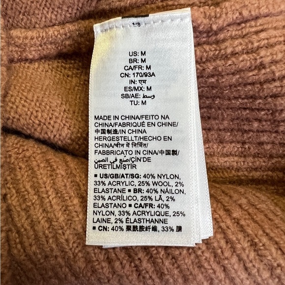 LARK & RO Soft Tan puff sleeve sweater size M - Picture 10 of 13